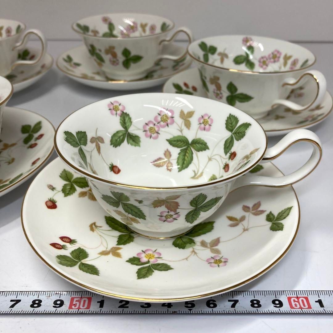 ウェッジウッド ワイルドストロベリー ティーカップ&ソーサー5客