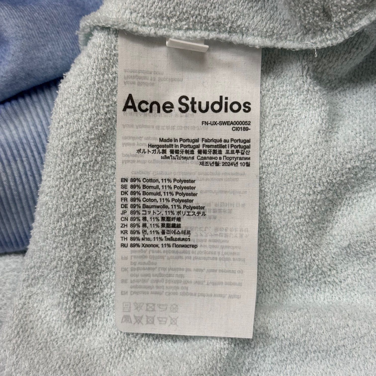 参考上代96800円 未使用品 AcneStudios 24AW Zip sweater logo ジップ 