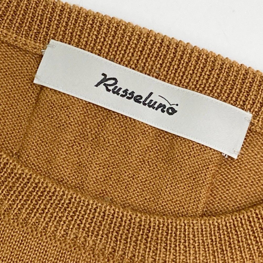 新品 RUSSELUNO ラッセルノ 長袖 セーター ニット 定価30800円 美品 Russeluno ラッセルノ ルチャ ロゴ プリント ラグラン