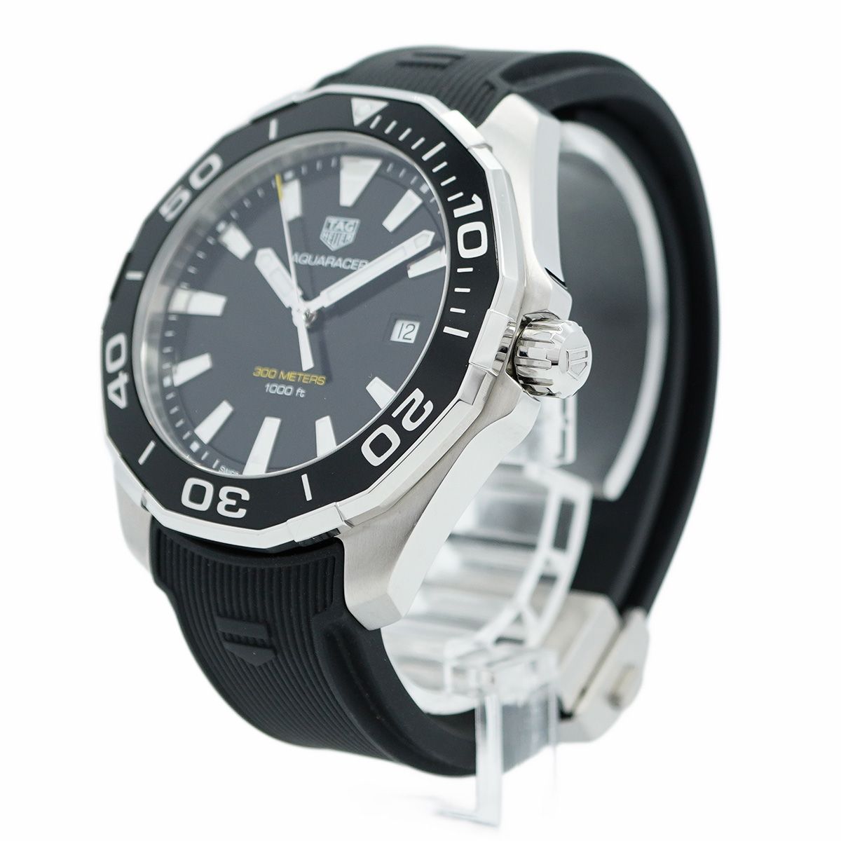 5 wwm 0212 タグホイヤー アクアレーサー WAY 101 A 黒文字盤 腕時計 メンズ