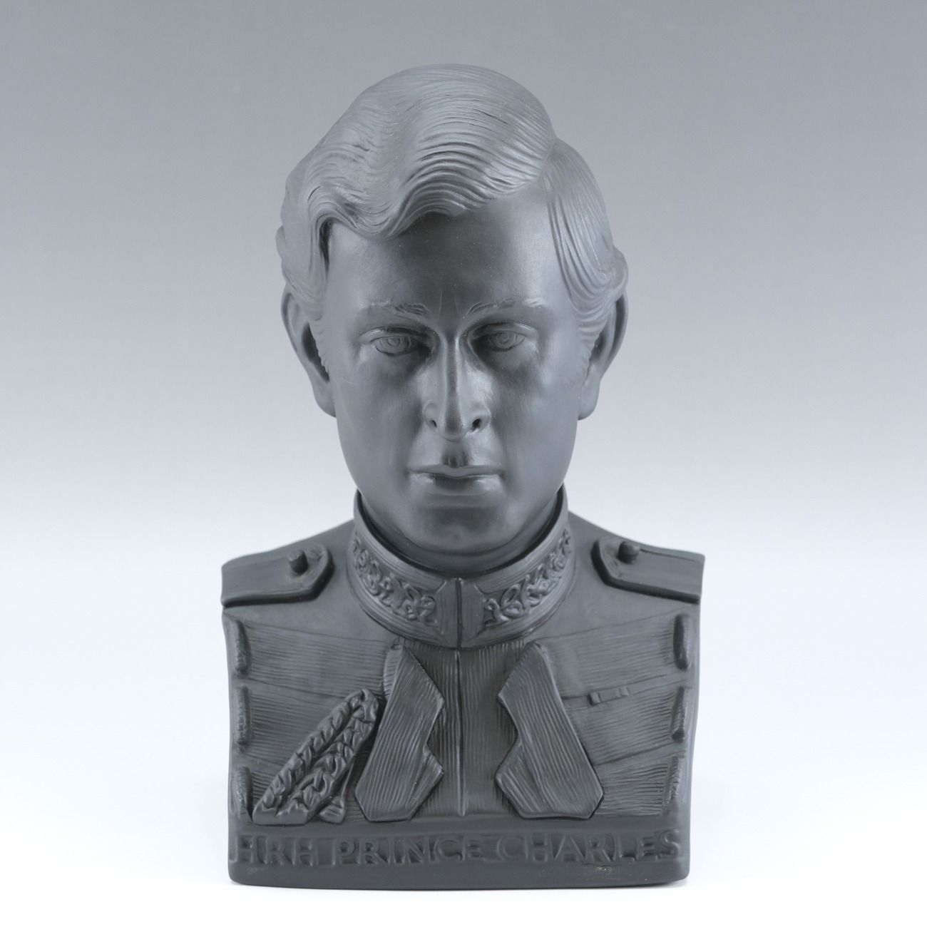 Wedgwood ウェッジウッド ブラック バサルト BUST OF PRINCE CHARLES チャールズ皇太子 _ オブジェ