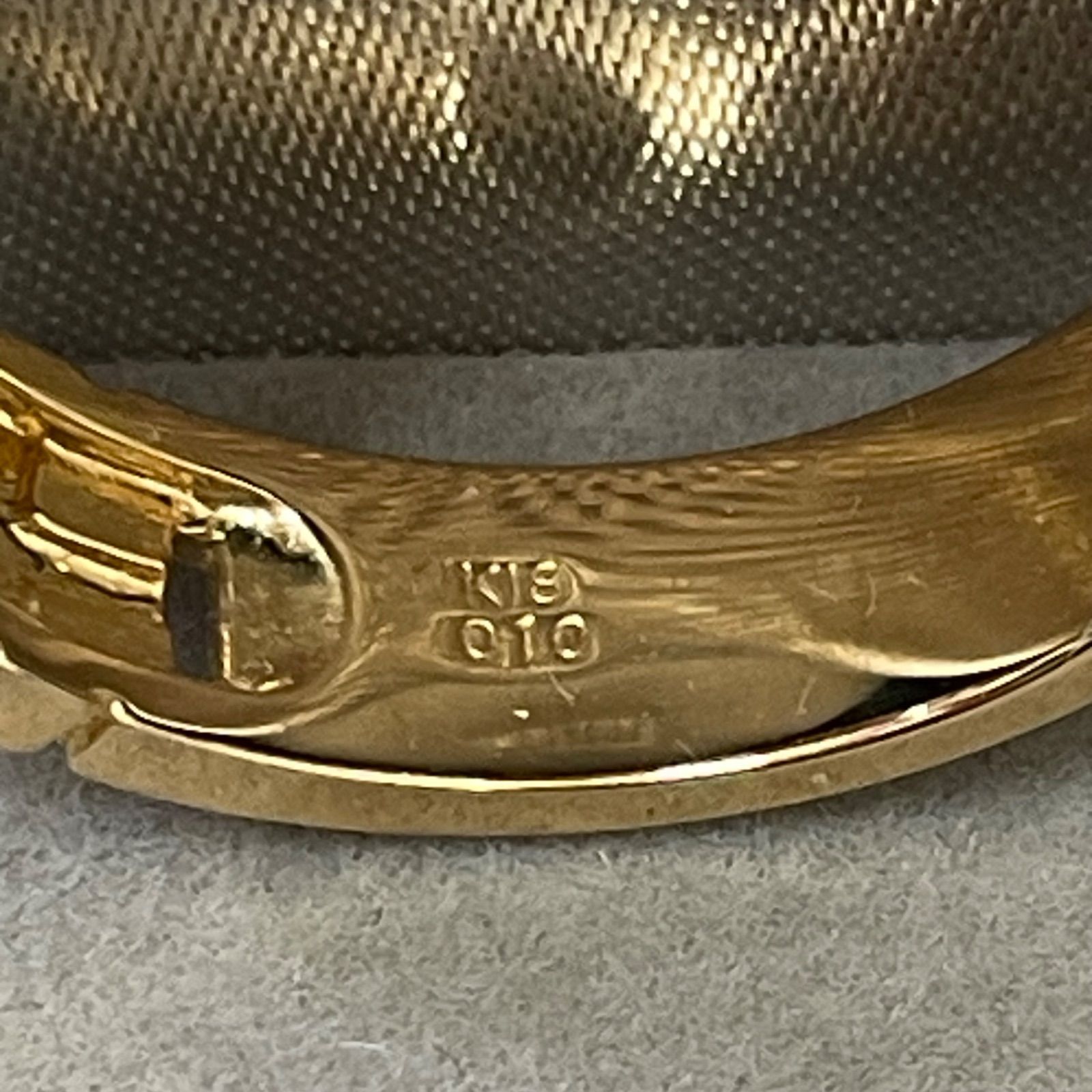 TSUTSUMI ダイヤモンドクロスK18リング19号 □ツツミ TSUTSUMI K18 クロス ダイヤモンドリング 19号 A25-1531