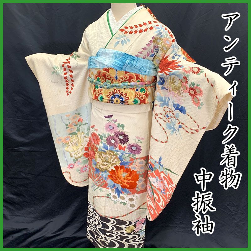 大正ロマン　アンティーク着物　昭和レトロ着物　着物 着物 昭和レトロ 大正ロマン レトロ着物 アンティーク 訪問着 付け下げ