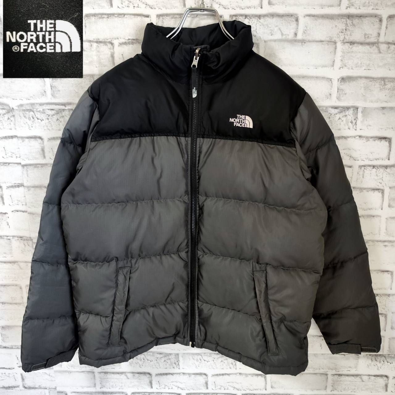 ノースフェイス THE NORTH FACE ダウンジャケット ヌプシ キッズサイズ グレー XL アウトドア アウター 600フィル 大きいサイズ  - メルカリ