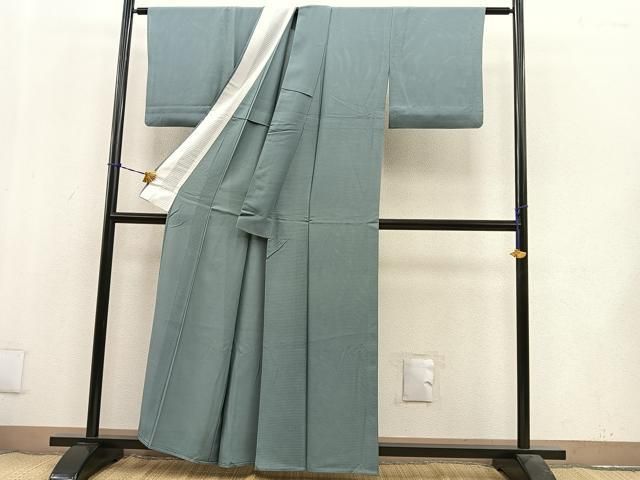 平和屋着物＊夏物 色無地 絽 藍鼠色 正絹 逸品 BAAT7436pk 平和屋