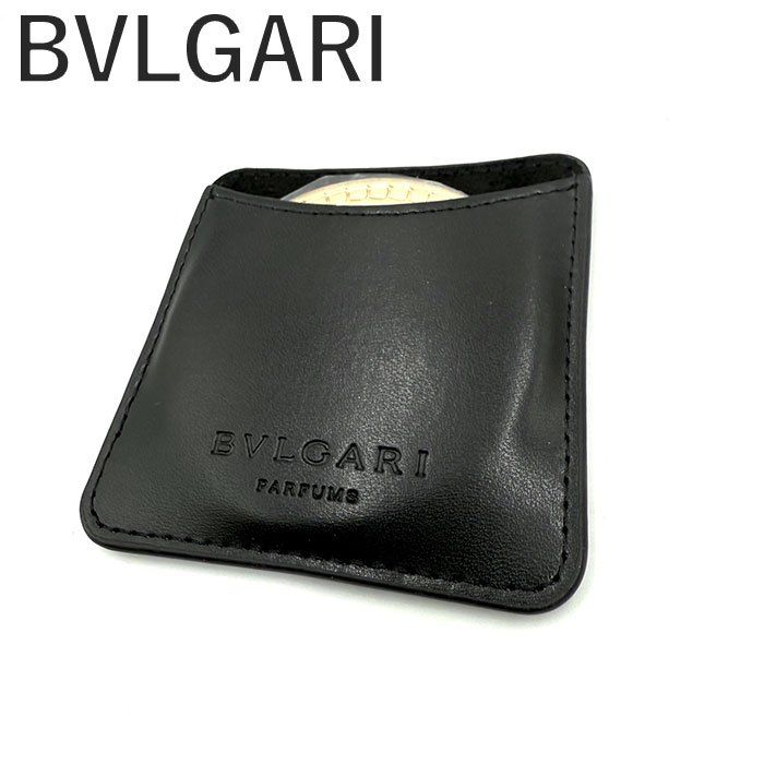 ブルガリ BVLGARI ミラー 手鏡 エミレーツ航空 ファーストクラス限定 レザーケース付き ゴールド ブラック