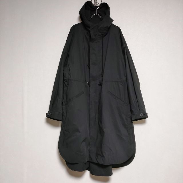 REGULATION Yohji Yamamoto C|E WEATHER STRETCH R-HOODIE MODS C モッズコート ブラック レディース レギュレーションヨウジヤマモト 4-0819M∞