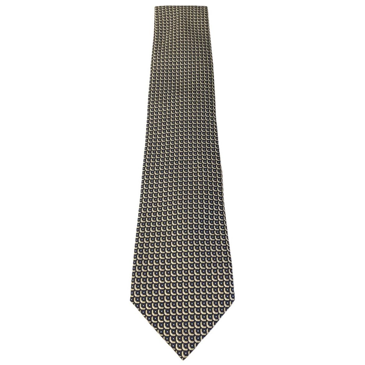 MADE IN ITALY製 Brioni HANDMADE ジャガード織り総柄シルクネクタイ