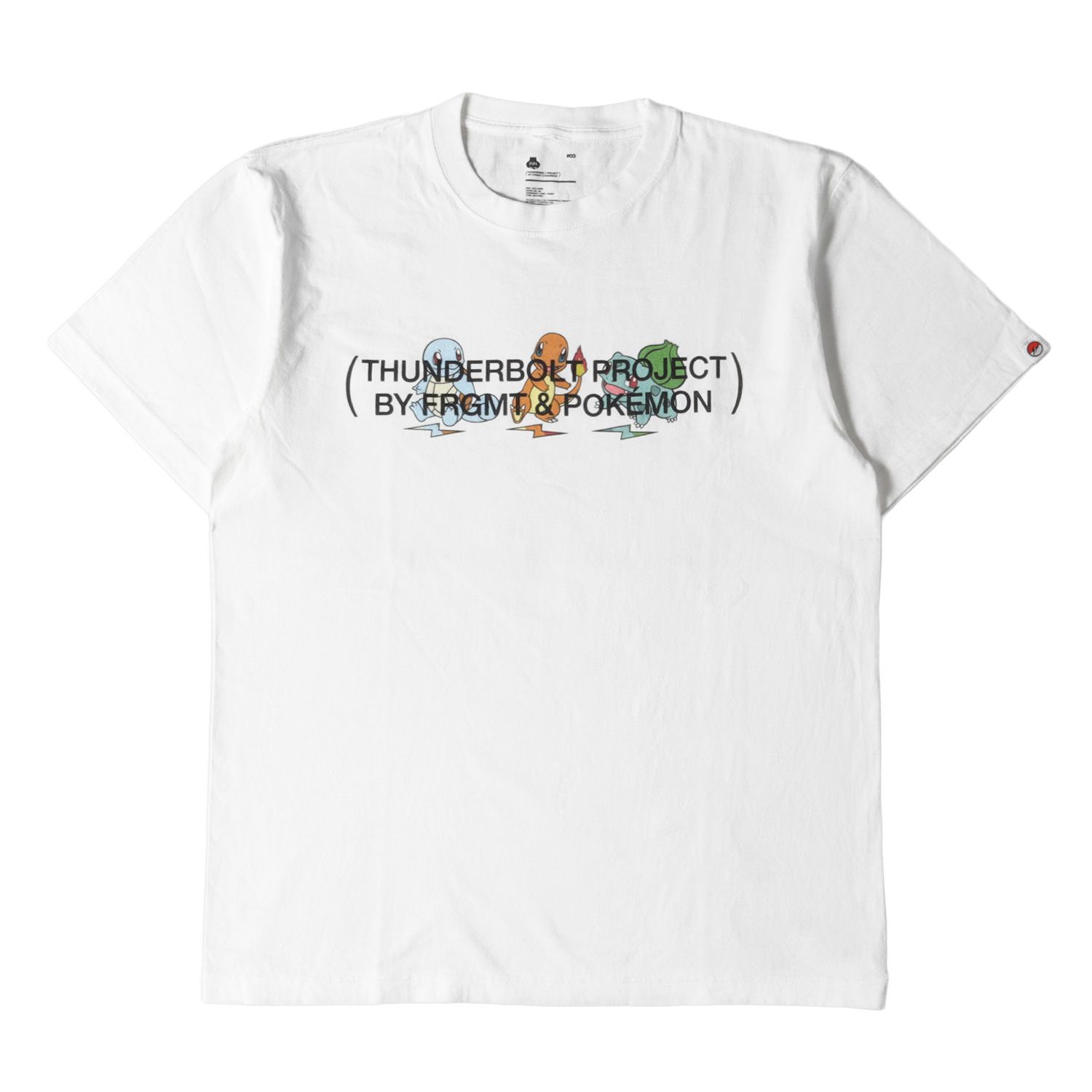 春夏新作完売品！FRAGMENT Pokémon Tシャツ 白 Lサイズ Tシャツ/カットソー(半袖/袖なし)