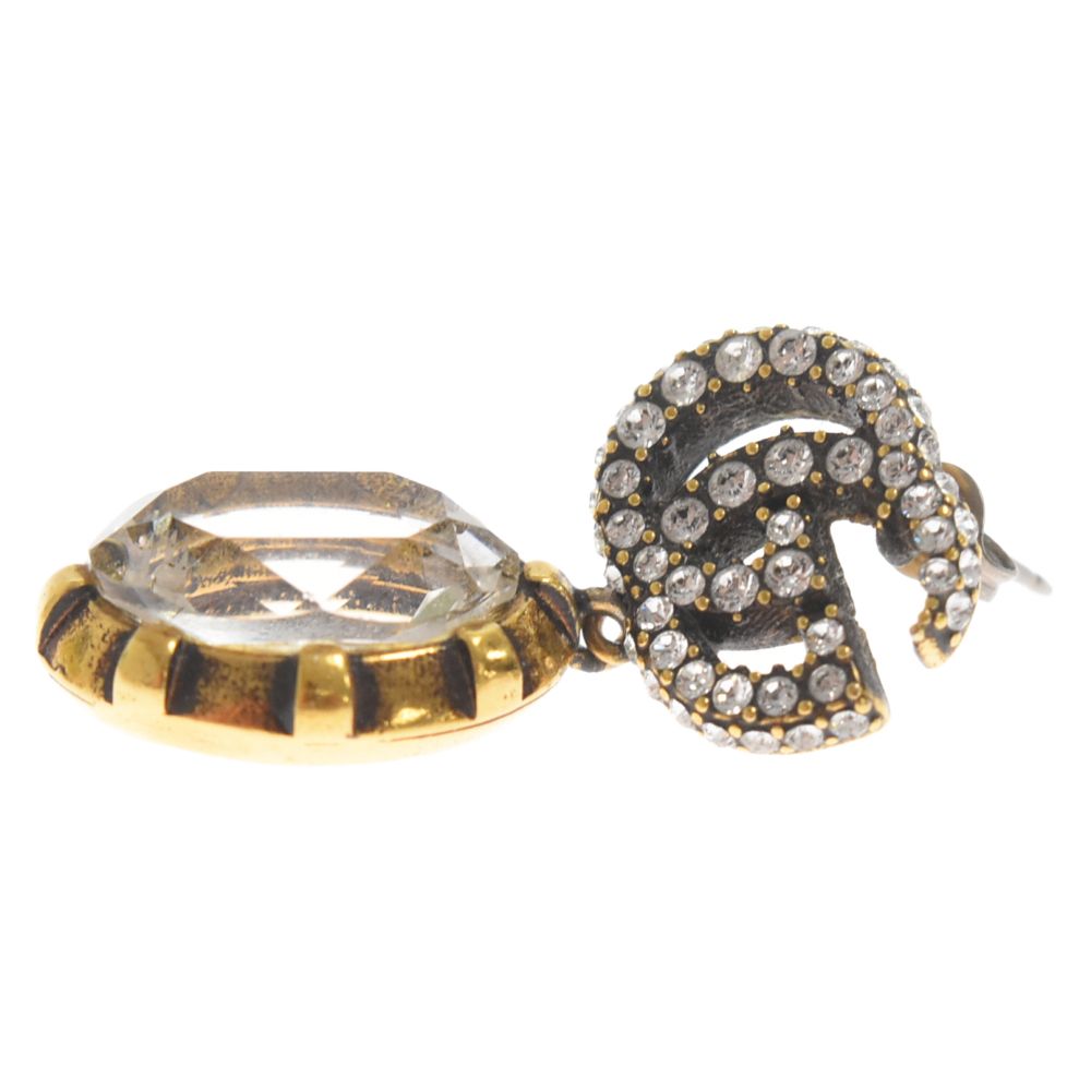 GUCCI ダブルG クリスタル ピアス イエローゴールド 25SS グッチ ダブルG クリスタル ピアス (GUCCI/ピアス) 753886