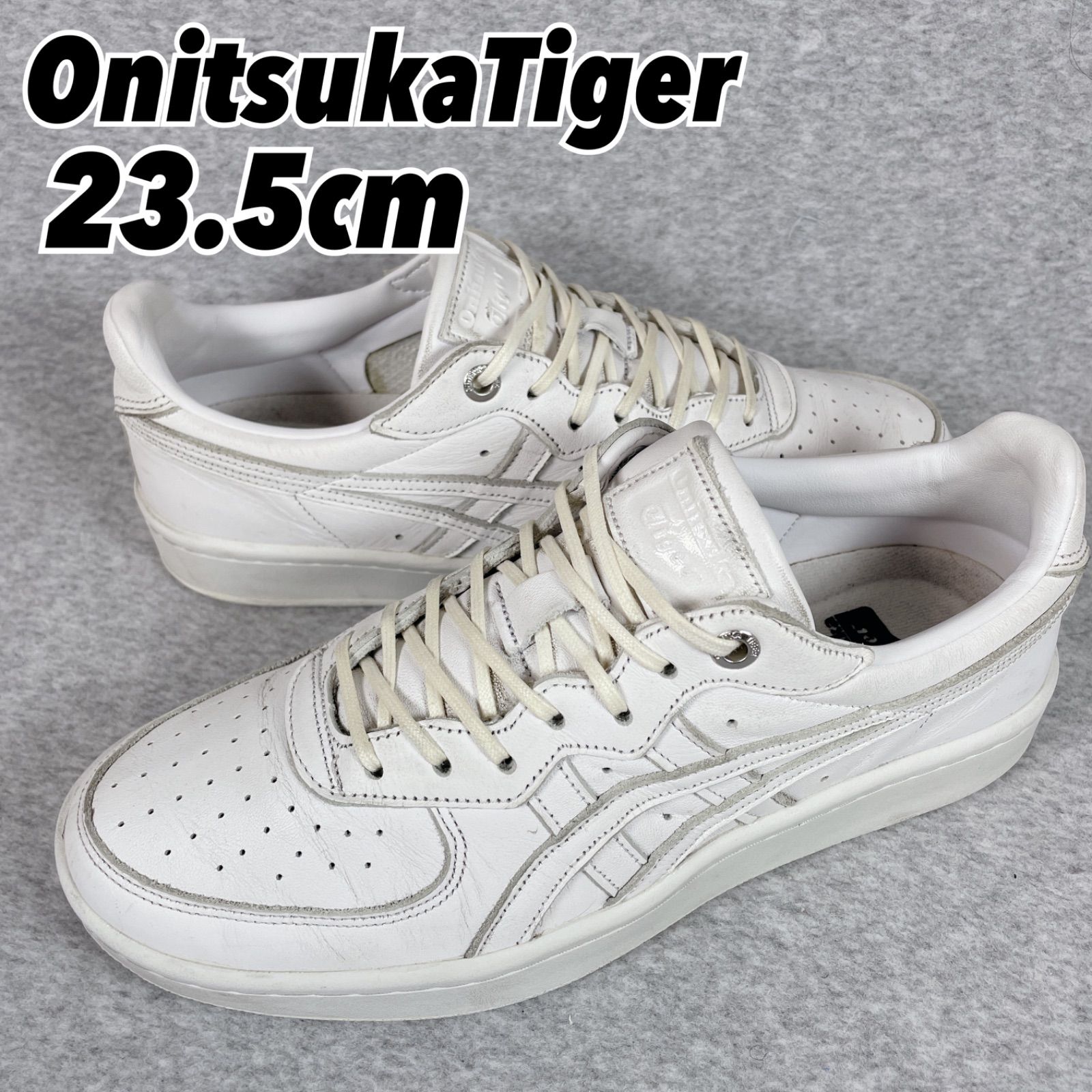 0454良品【オニツカタイガー】GSM SD 23.5cm ホワイト×ホワイト 0454良品【オニツカタイガー】GSM SD 23.5cm ホワイト×ホワイト