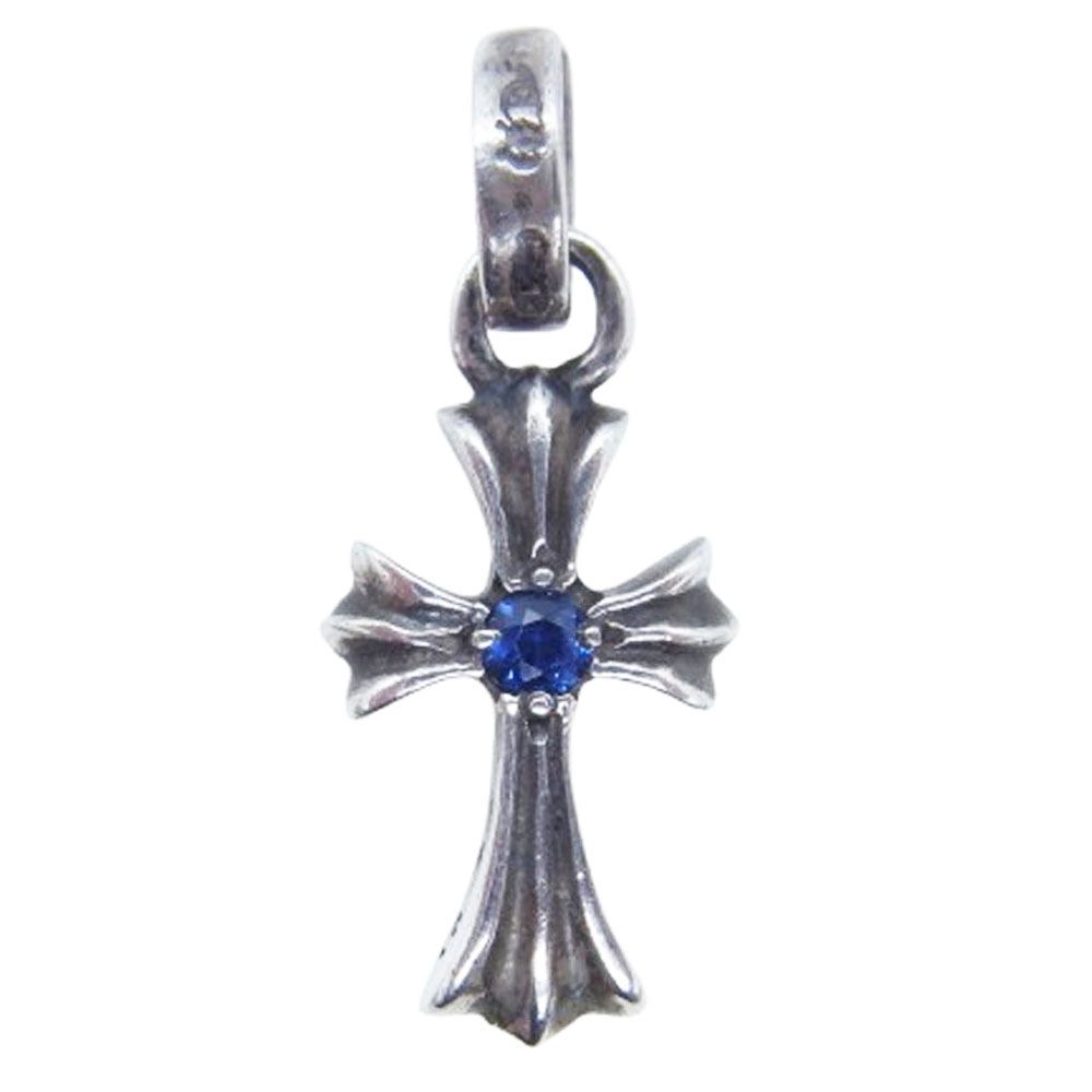 CHROME HEARTS クロムハーツ 原本無 CRS BBYFAT SAP ベイビーファット チャーム 両面1 Pサファイヤ ペンダントトップ シルバー系