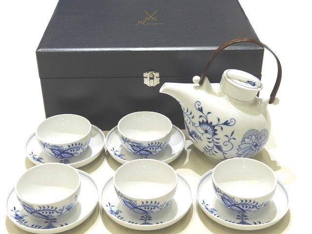 新品同様 Meissen マイセン ブルーオニオン 茶器セット ◇ 急須 湯呑み ソーサー 5客セット 陶磁器 希少 コレクション ▽  ヨヨト000/6D - メルカリ