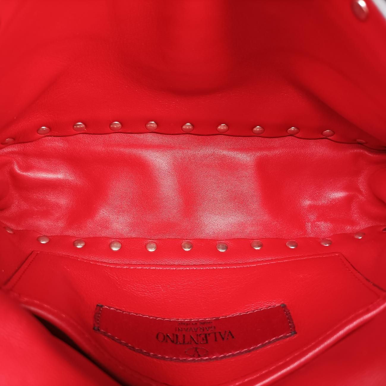 ヴァレンティノValentinoロックスタッズスパイクレッドラムスキンBL-N123NAP2