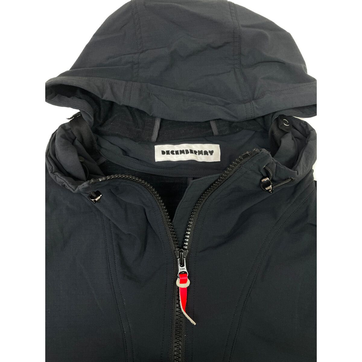 メンズ ディセンバーメイ DECEMBERMAY セットアップ M 黒 ブラック アノラックフーディー×ジョガーパンツ WHITEMONARCHHOTEL_COM