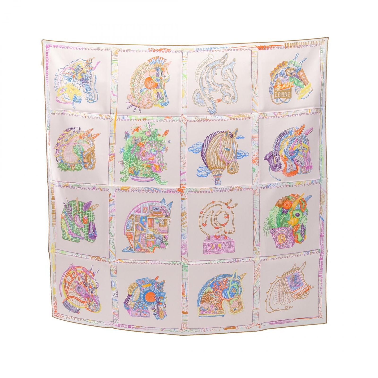 未使用 HERMES カレ90 Chevaloscope シュヴァロスコープ HERMES - エルメス カレ 90 Chevaloscope シュヴァロスコープ