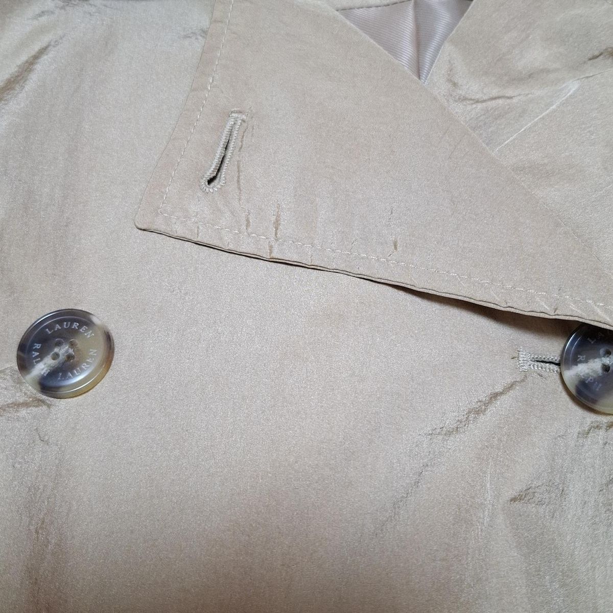 LAUREN RALPH LAUREN コート　パーカー　ベージュ　XS ラルフローレン RALPH LAUREN 2色あり♪フェークファーフード付きの