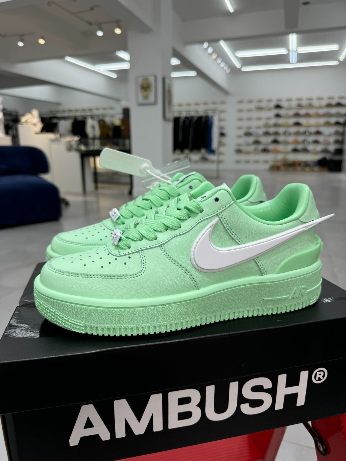NIke Air Force 1 07 Low AMBUSH ジョイントビッグフック ミントグリーン-WTO輸入3