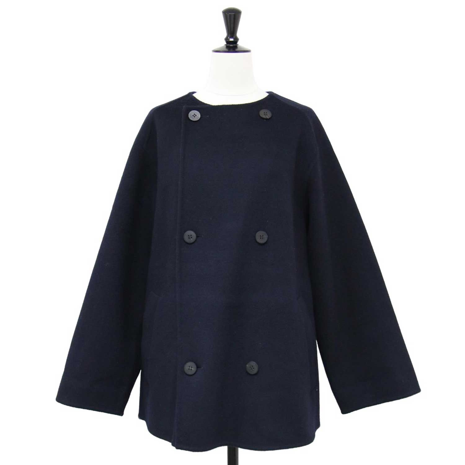美品】GALERIE VIE ギャルリー ヴィー コート ネイビー 紺 サイズ:FREE