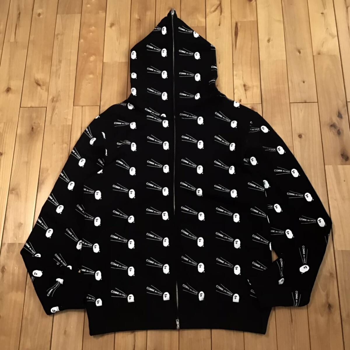 2XL コムデギャルソン BAPE monogram full zip hoodie a bathing ape CDG Osaka Comme des Garcons エイプ ベイプ パーカー XXL