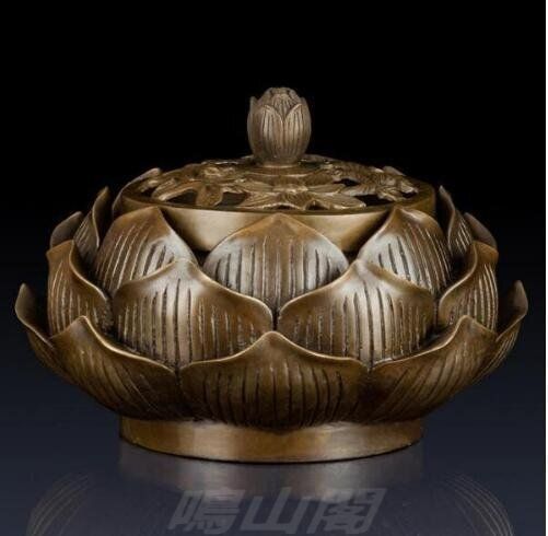 香炉◆銅製◆銅器◆装飾品◆ ◆風水◆置物◆蓮の花WP 109