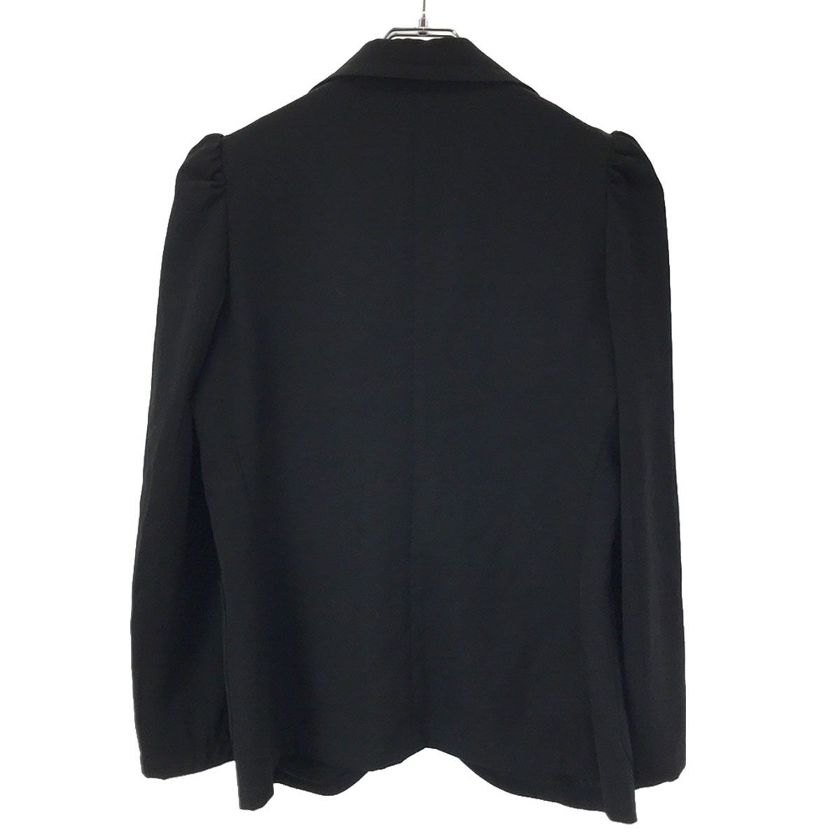 LIMI feu リミフゥ ウールギャバジンギャザージャケット ブラック S TQ