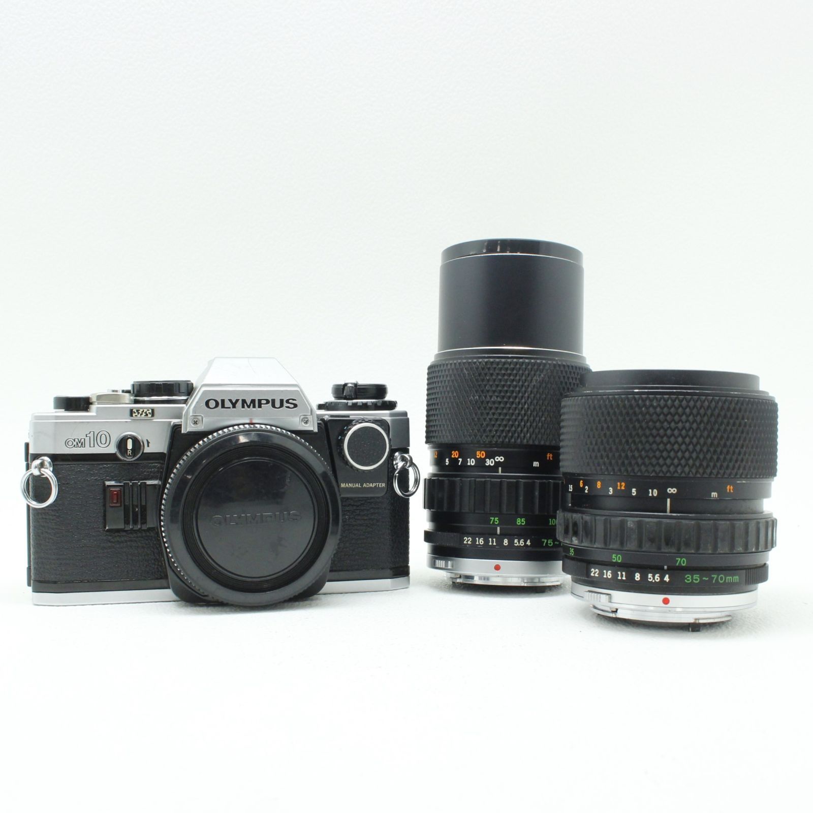 【極上品】OLYMPUS OM-10 35-70mmレンズ付き OLYMPUS OM-10 ダブルレンズセット OLYMPUS S.ZUIKO MC 35-70mm