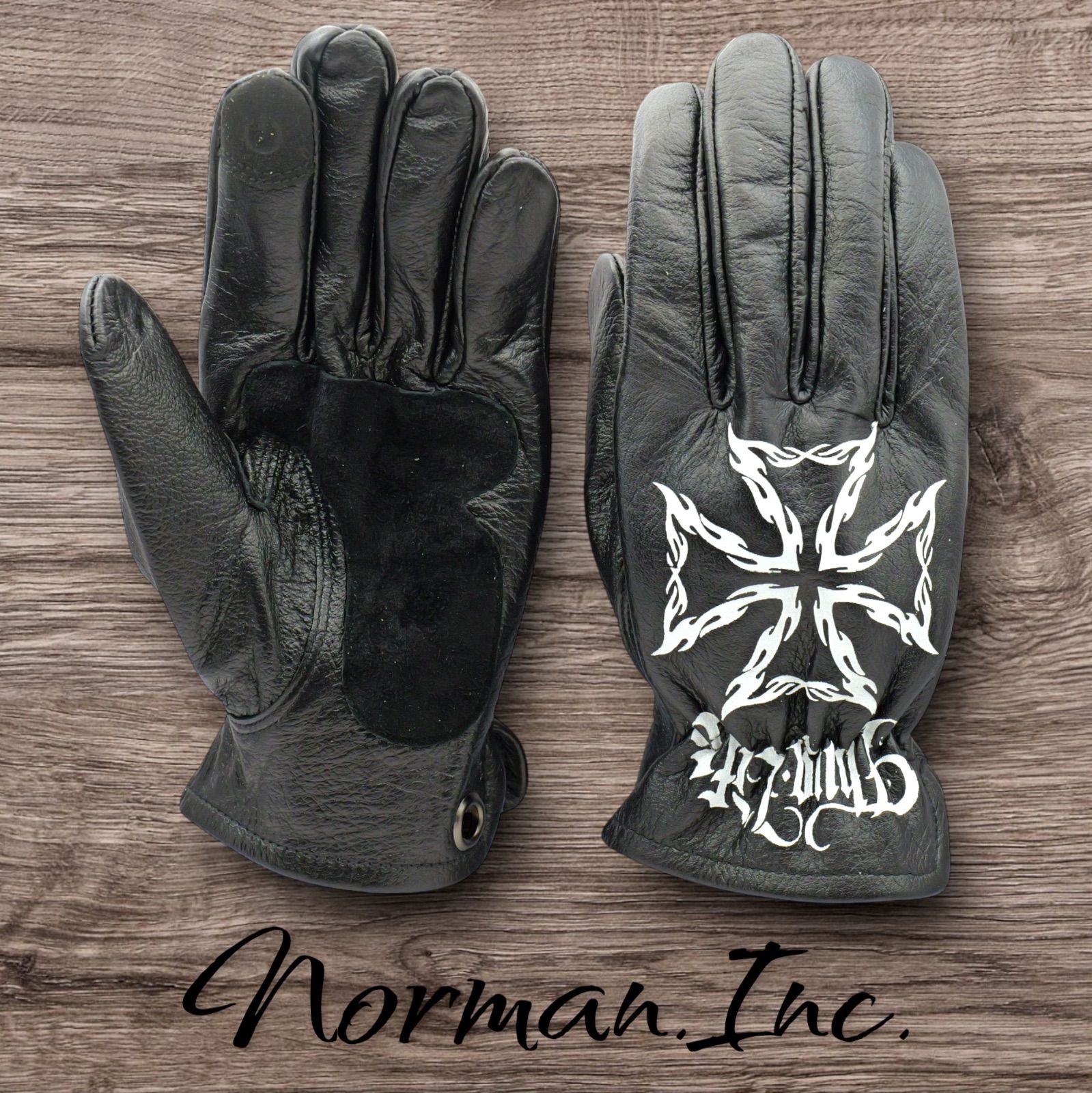 牛革　レザーグローブ　アメリカン　バイク　ハーレー　カスタム　手袋　黒　L Amazon | 牛革 レザーグローブ アメリカン バイク ハーレー カスタム