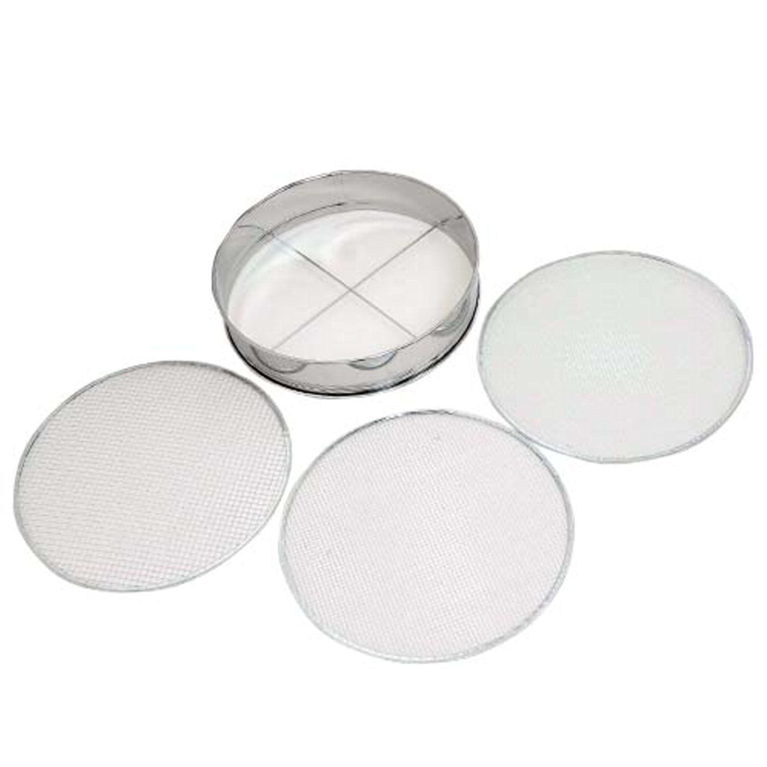 千吉 ステンレス土フルイ 37 cm 替え網 付 荒 中 細