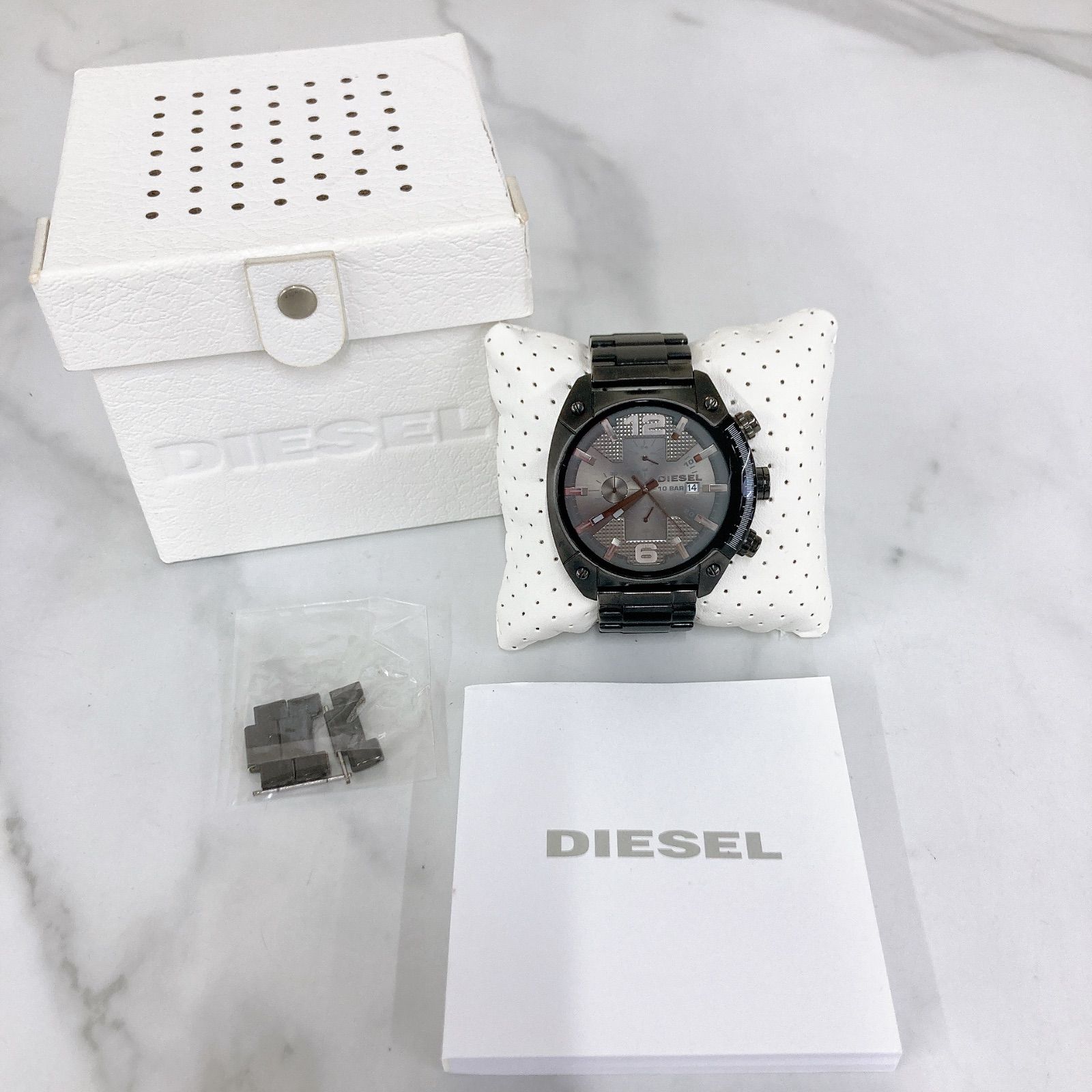 ○ ディーゼル オーバーフロー クロノグラフ ブラック DIESEL 腕時計 