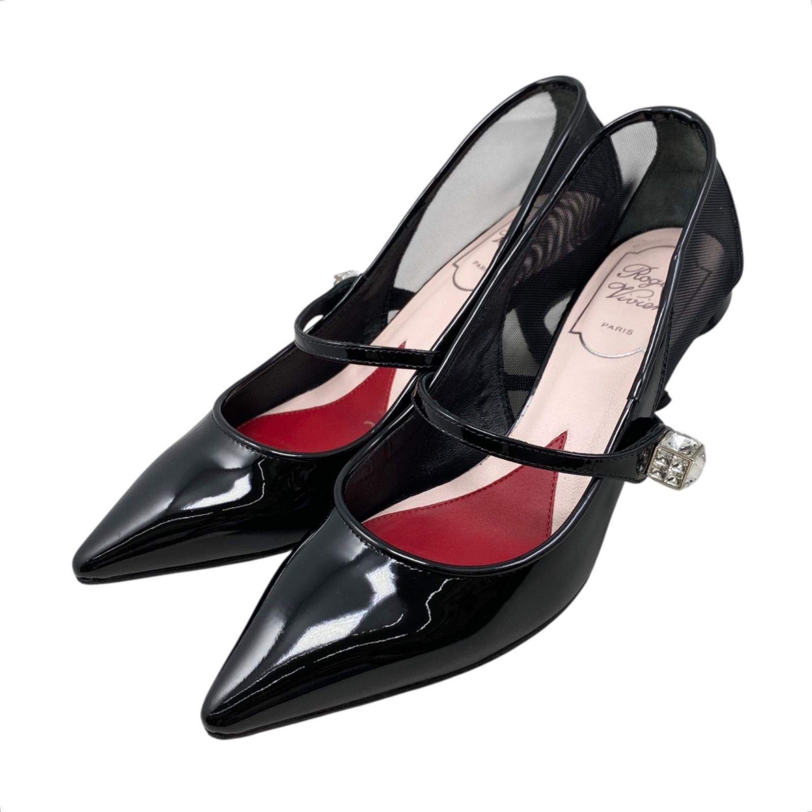 ロジェヴィヴィエ ビジューパンプス ☆EM0825 ROGER VIVIER ヴィルギュル キューブ ベイビーズ