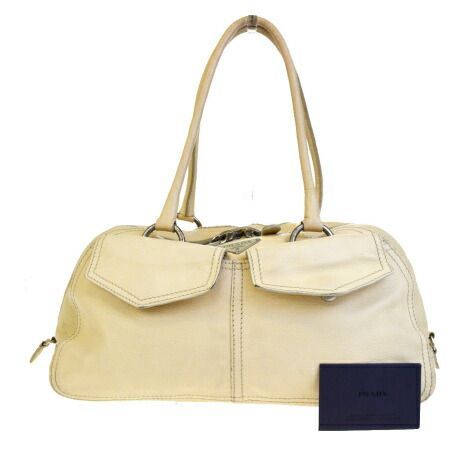 PRADA プラダ ショルダーバッグ ワンショルダー 肩掛け ベージュ レザー