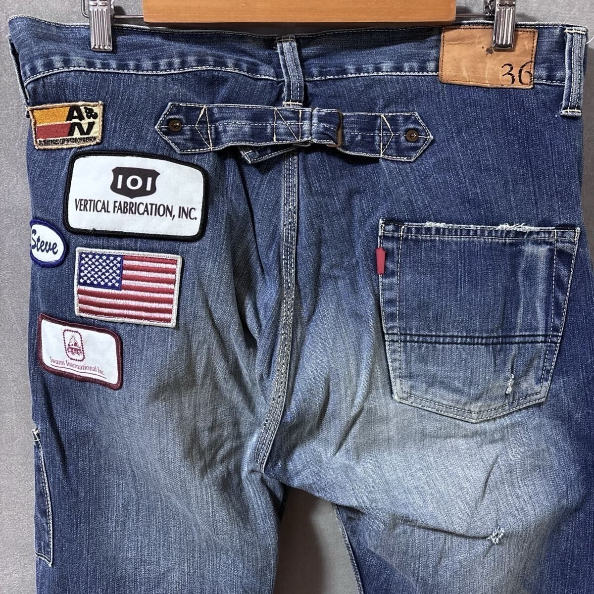 【美品】アナクロノーム　デニムパンツ　ダメージ＆リペア加工　30サイズ　Mサイズ ANACHRONORM アナクロノーム 初期 archive ZETA2 patch denim