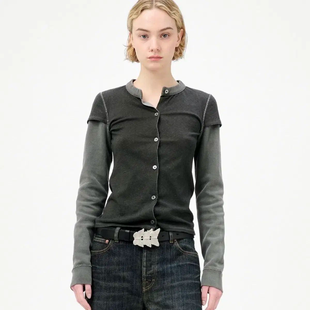 34 ほウレガシ 25fw HEAT レイヤード Tシャツ