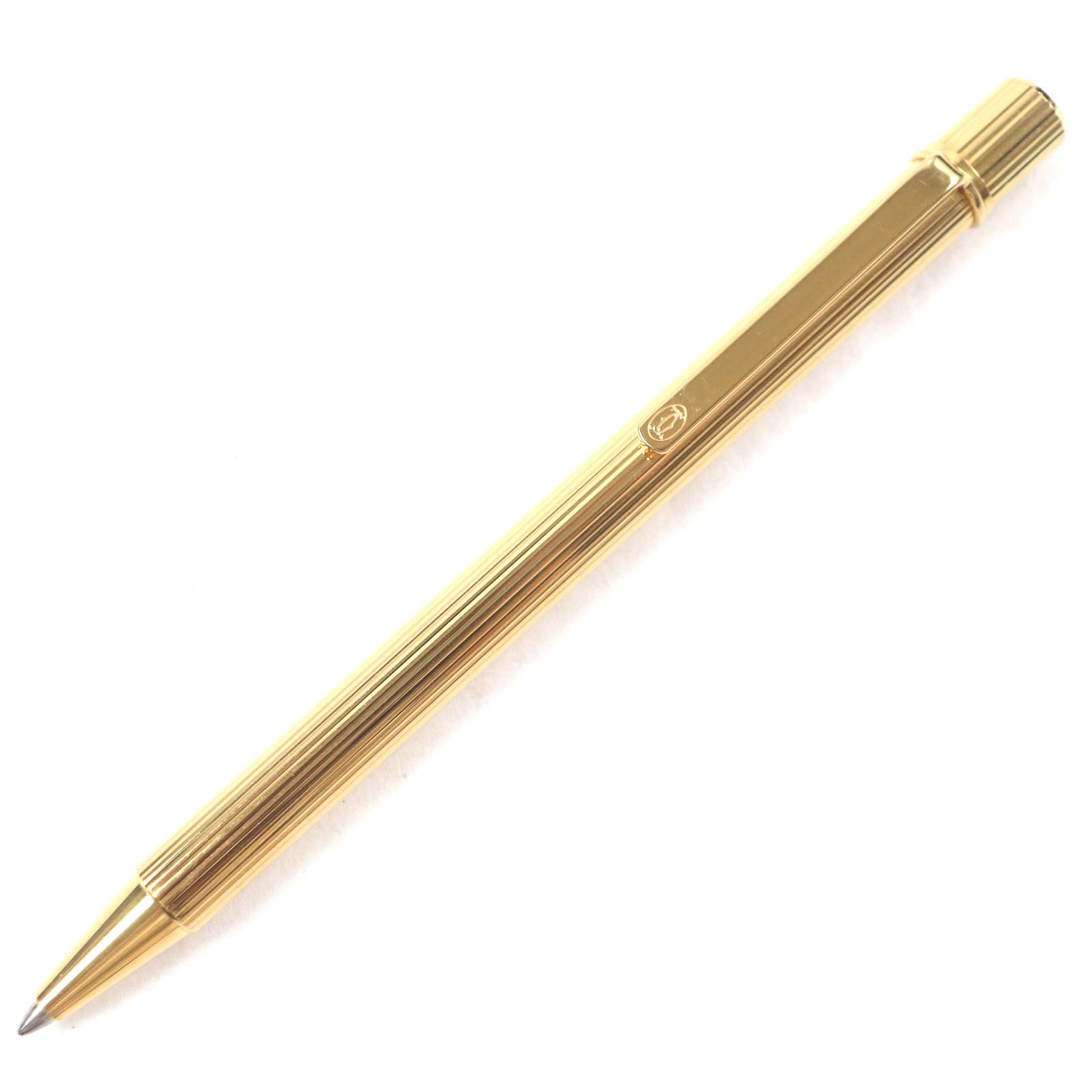 カルティエ　ボールペン　美品 美品▽Cartier カルティエ マスト ドゥ カルティエ ストライプ柄