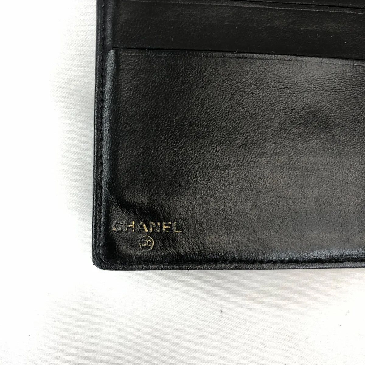 CHANEL シャネル ココマーク キャビアスキン がま口 二つ折り