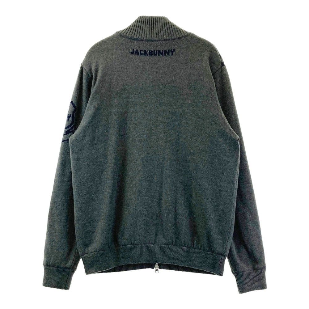 Jackbunny グレー ジャケット サイズ6 サイズ：6 JACK BUNNY ジャックバニー 裏地付 ニット ジップジャケット