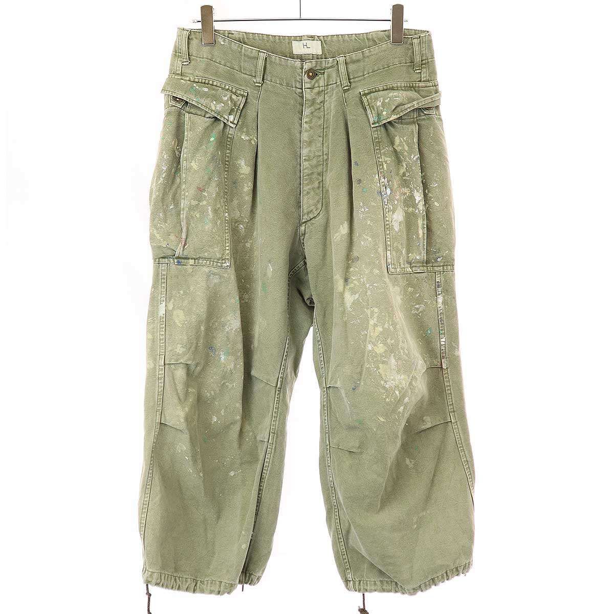 HERILL ヘリル 21AW Duck Splash Cargo Pants ダックスプラッシュペイント カーゴパンツ  21-030-HL-8090-3 カーキ 2 - メルカリ