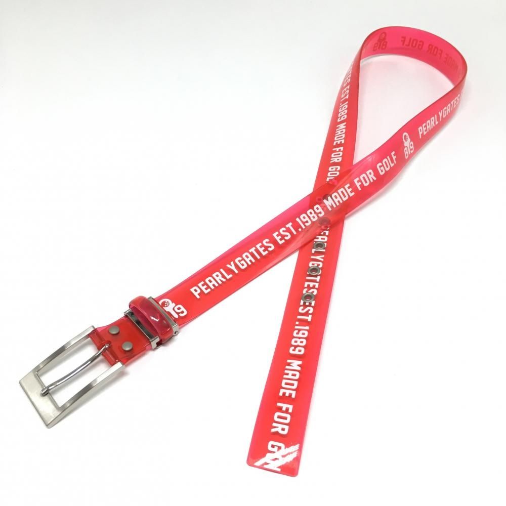 オフホワイトoff-white インダストリアルベルト スケルトンレッドレザー