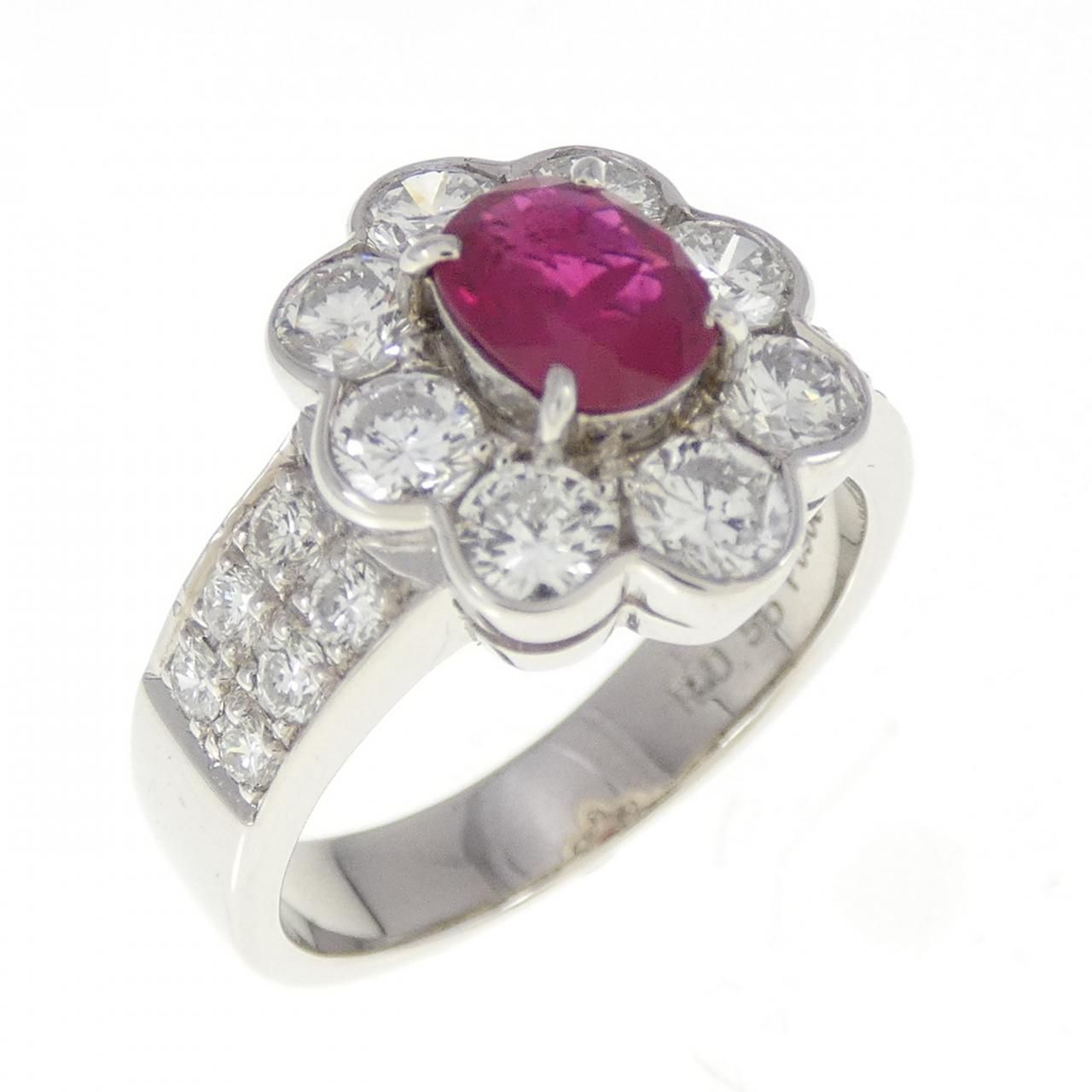 PT900 ルビー リング 0.56CT