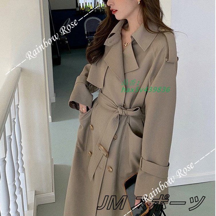 トレンチコート 秋物 冬物 アウター ロングコート 春コート レディース 50代 ライトアウター 40代 大きいサイズ 秋服 春 韓国風 20代 30代 hax5v439836
