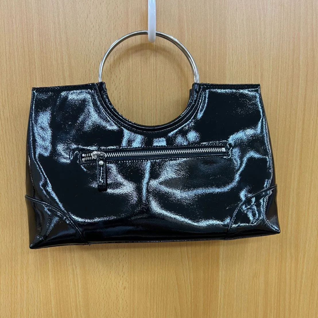 ◎【✨カバン✨】美品 クレージュ courreges エナメル リング バッグ 