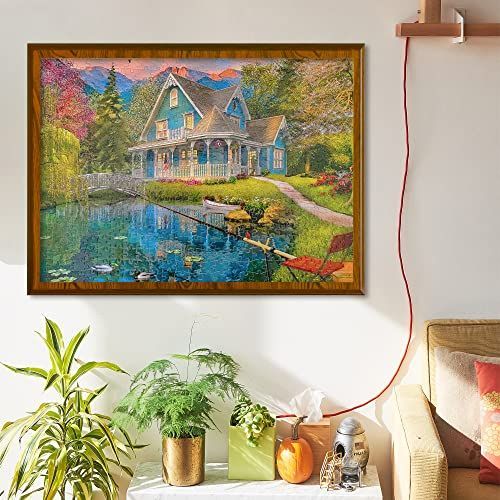 MISITU ジグソーパズル 500ピース パズル 風景 絵画 自然 湖 山