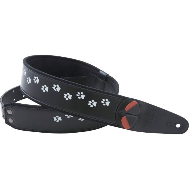 RightOn! STRAPS ギター ベース用ストラップ 幅 6cm 長さ 95~145cm Black Cat