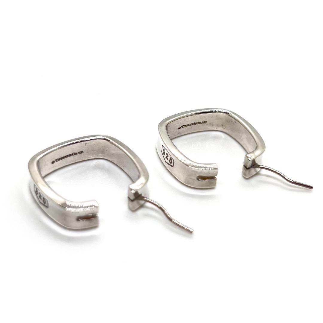 ティファニー 1837 スクエアピアス シルバー SV 925 美品☆ Tiffany&Co. ティファニー ピアス ナロー 1837 スクエア