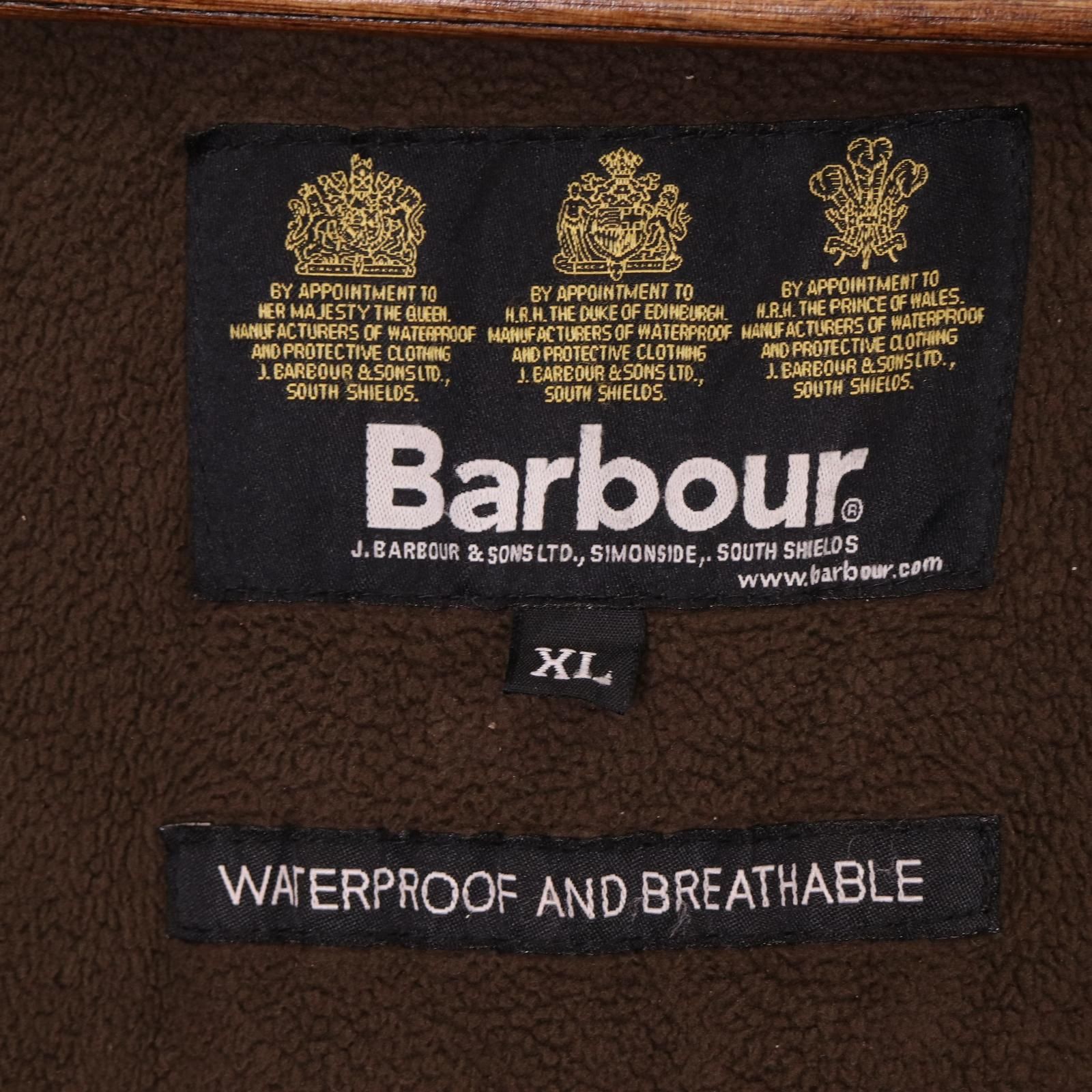 Barbour バブアー Breathables オイルドジャケット ブラウン (メンズ XL) 中古 古着 A0994