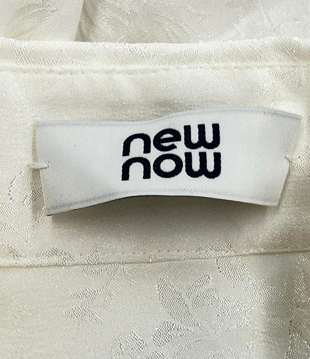美品 ニューナウ 長袖シャツ 花柄ブラウス レディース SIZE L new now  