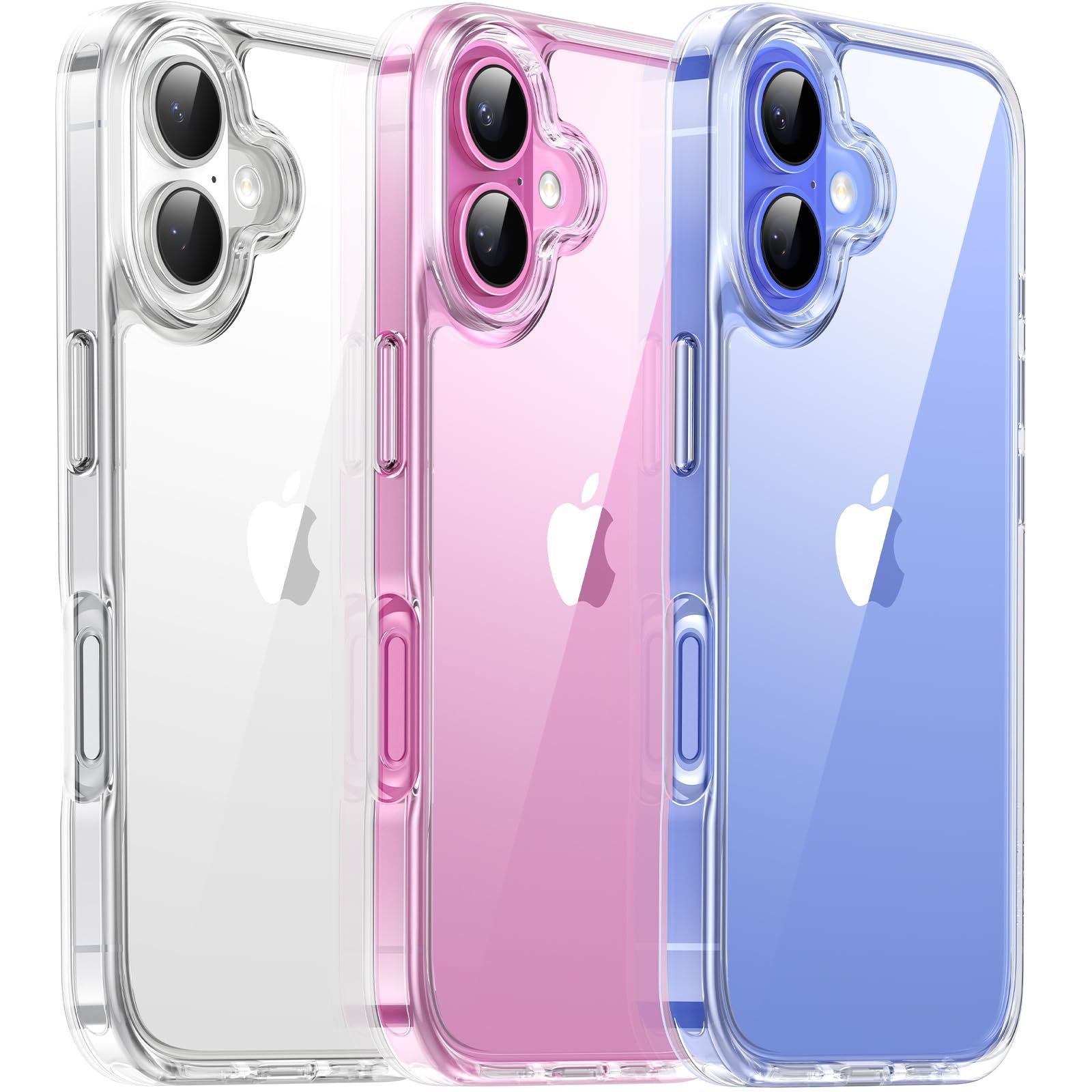 【98%透明度・黄変防止】 TORRAS iPhone16 用 ケース 透明 耐衝撃 黄変防止 衝撃吸収 指紋防止 ストラップホール付き レンズ保護 ボタン付属 6.1 インチ アイフォン 16 用「Diamond Clear」 クリア