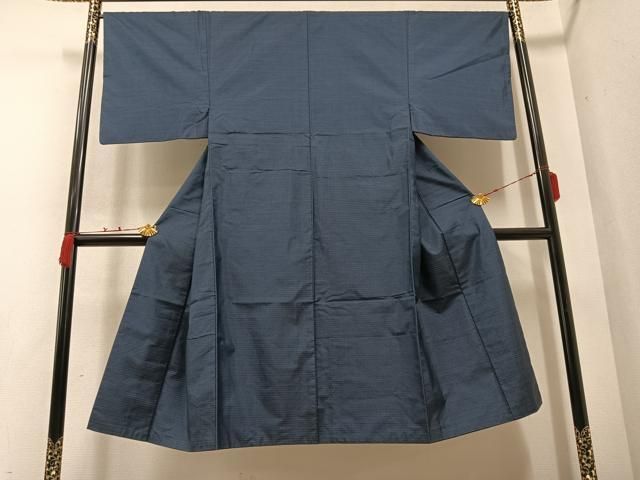 平和屋着物●男性 本場大島紬 アンサンブル 長襦袢 袷 セット 格子 正絹 AABB0400ph