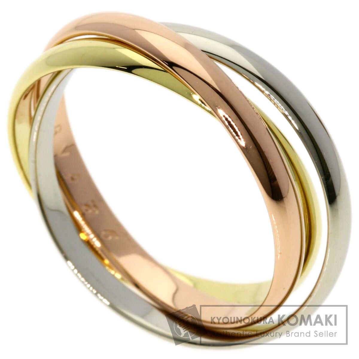 CARTIER カルティエ トリニティ SM #57 リング・指輪 K18YG K18PG 